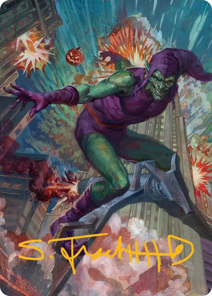 Green Goblin Art Card (26/54) (Gold-Stamped Signature) [Marvel's Spider-Man Art Series] MTG Single Magic: The Gathering  | Multizone: Comics And Games