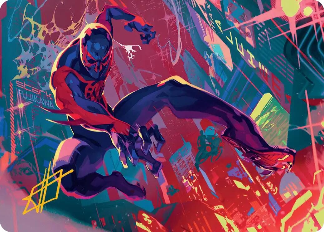 Spider-Man 2099 Art Card (Gold-Stamped Signature) [Marvel's Spider-Man Art Series] MTG Single Magic: The Gathering  | Multizone: Comics And Games