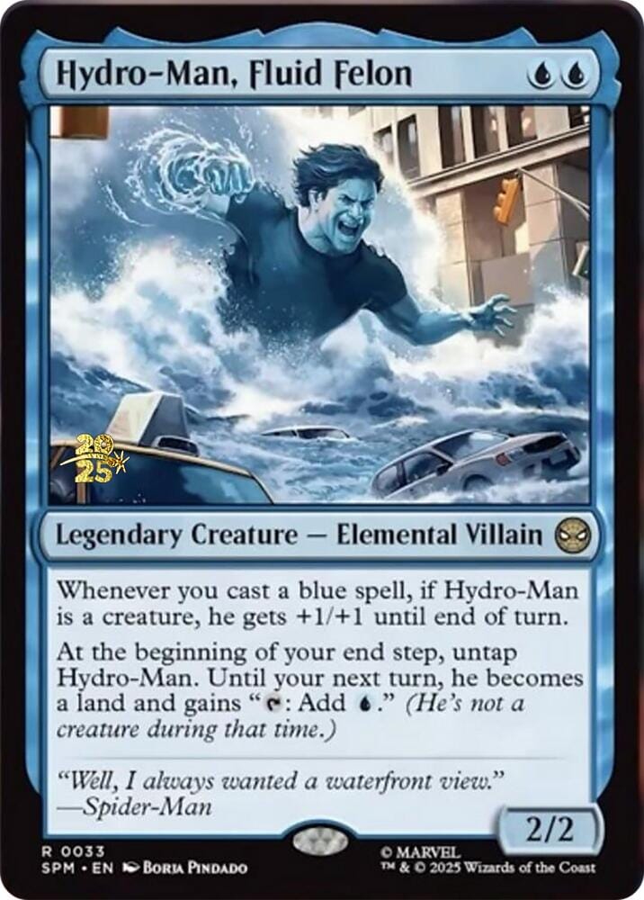 Hydro-Man, Fluid Felon [Marvel's Spider-Man Prerelease Promos] MTG Single Magic: The Gathering  | Multizone: Comics And Games
