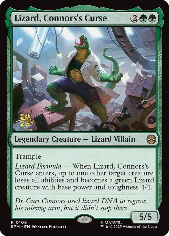 Lizard, Connors's Curse [Marvel's Spider-Man Prerelease Promos] MTG Single Magic: The Gathering  | Multizone: Comics And Games