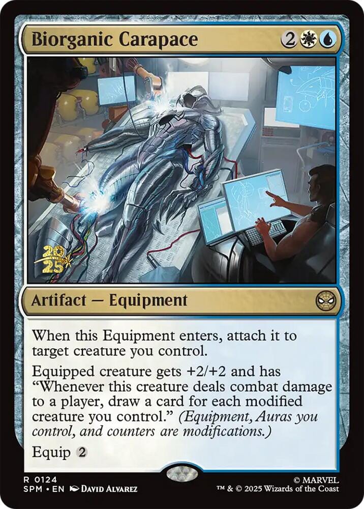 Biorganic Carapace [Marvel's Spider-Man Prerelease Promos] MTG Single Magic: The Gathering  | Multizone: Comics And Games