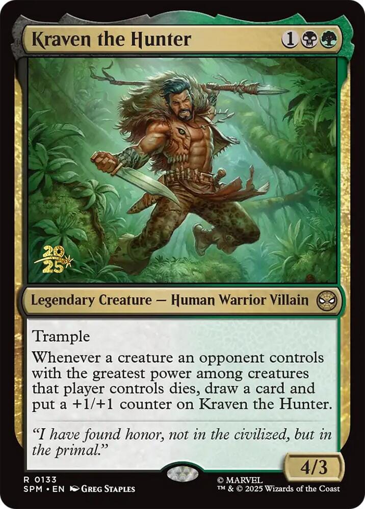 Kraven the Hunter [Marvel's Spider-Man Prerelease Promos] MTG Single Magic: The Gathering  | Multizone: Comics And Games