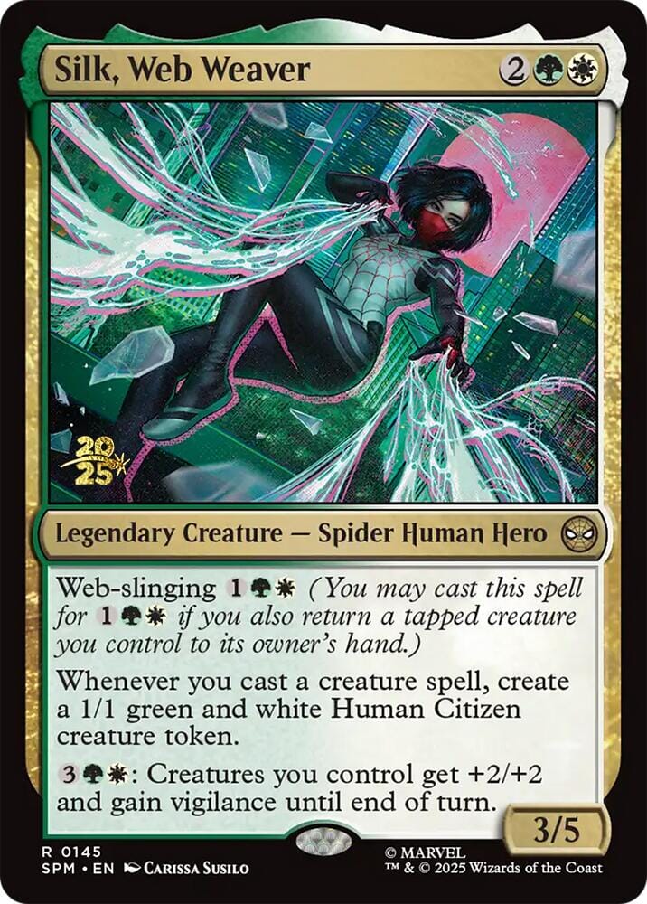 Silk, Web Weaver [Marvel's Spider-Man Prerelease Promos] MTG Single Magic: The Gathering  | Multizone: Comics And Games