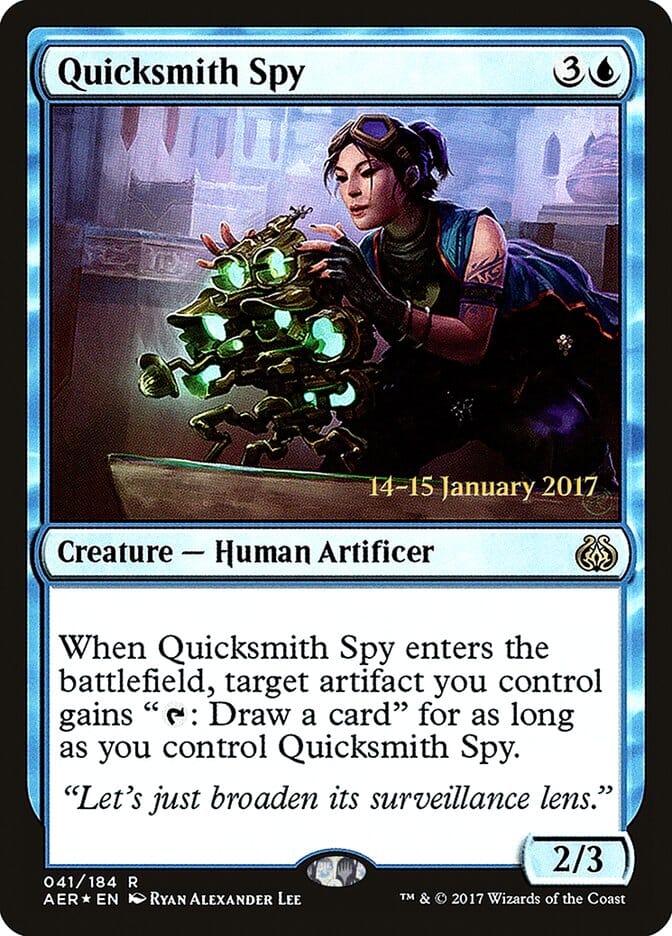 Quicksmith Spy [Aether Revolt Prerelease Promos] MTG Single Magic: The Gathering  | Multizone: Comics And Games