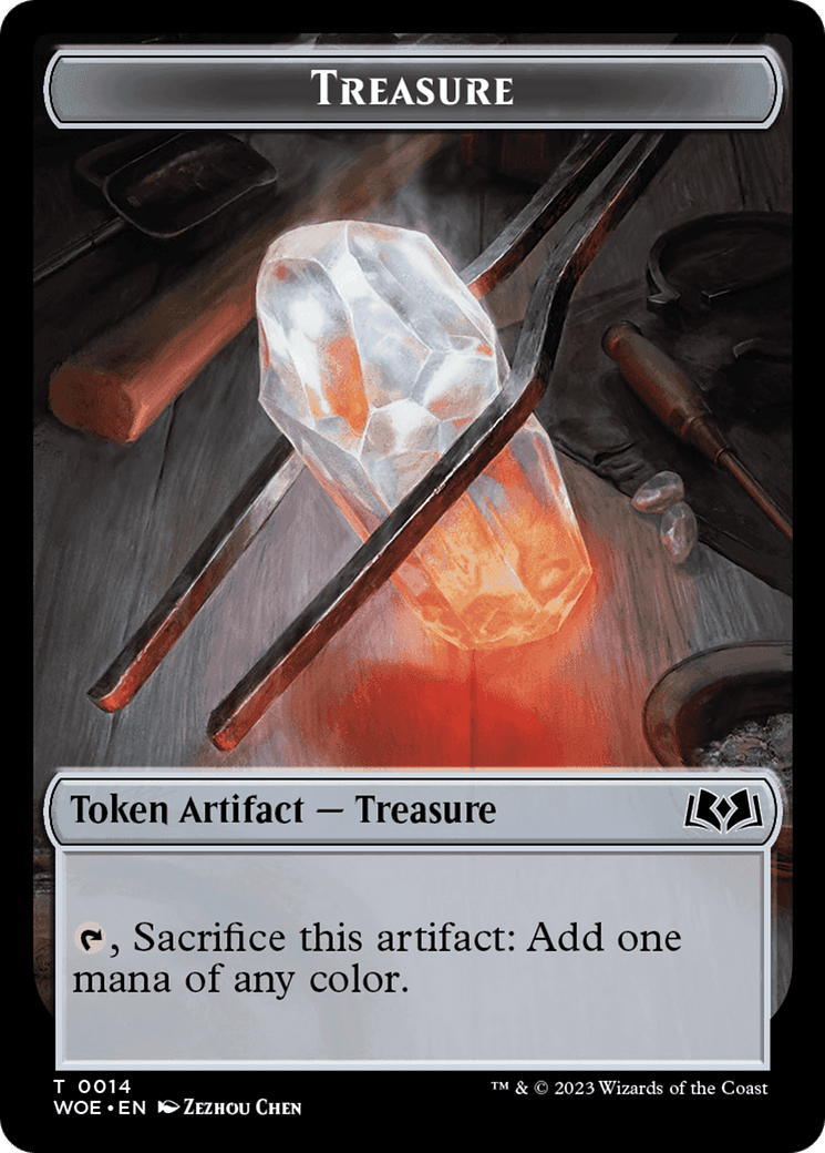 Treasure Token [Wilds of Eldraine Tokens] MTG Single Magic: The Gathering  | Multizone: Comics And Games