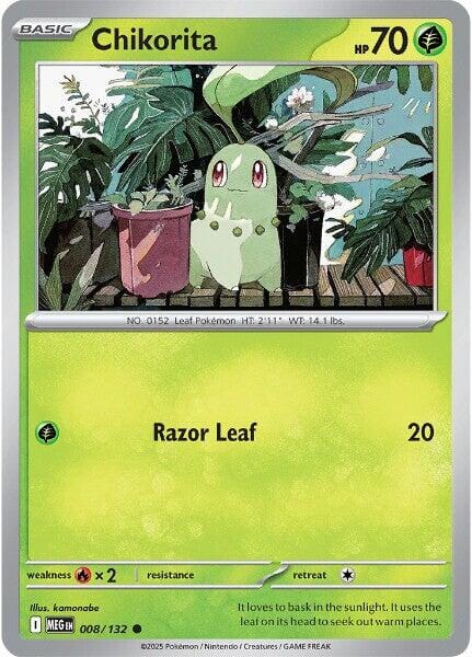 Chikorita (008/132) [Mega Evolution: Base Set] Pokemon Single Pokémon  | Multizone: Comics And Games