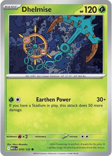 Dhelmise (018/132) [Mega Evolution: Base Set] Pokemon Single Pokémon  | Multizone: Comics And Games