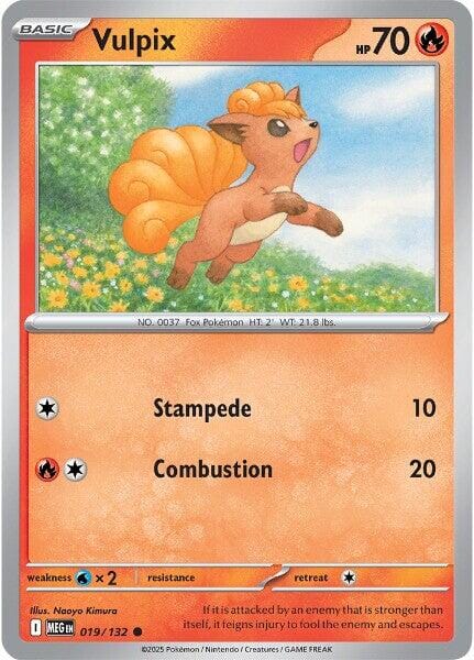 Vulpix (019/132) [Mega Evolution: Base Set] Pokemon Single Pokémon  | Multizone: Comics And Games