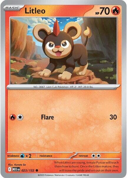 Litleo (023/132) [Mega Evolution: Base Set] Pokemon Single Pokémon  | Multizone: Comics And Games