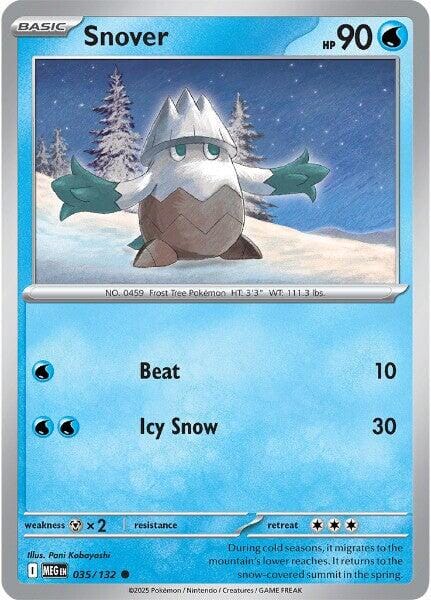 Snover (035/132) [Mega Evolution: Base Set] Pokemon Single Pokémon  | Multizone: Comics And Games
