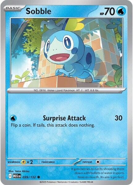 Sobble (039/132) [Mega Evolution: Base Set] Pokemon Single Pokémon  | Multizone: Comics And Games