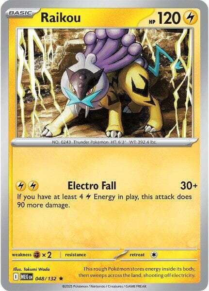 Raikou (048/132) [Mega Evolution: Base Set] Pokemon Single Pokémon  | Multizone: Comics And Games