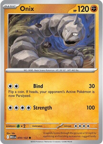 Onix (070/132) [Mega Evolution: Base Set] Pokemon Single Pokémon  | Multizone: Comics And Games