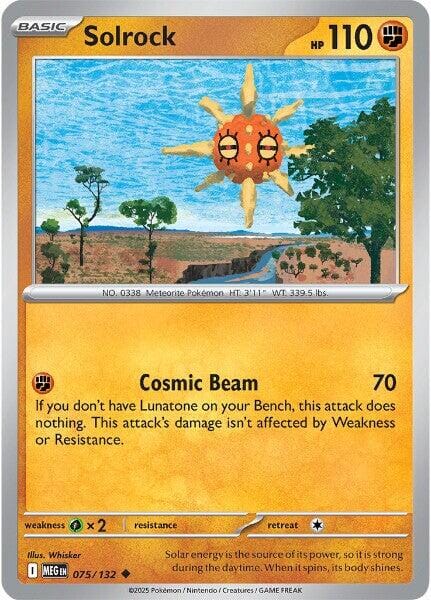 Solrock (075/132) [Mega Evolution: Base Set] Pokemon Single Pokémon  | Multizone: Comics And Games