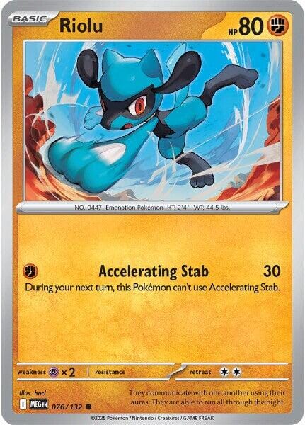 Riolu (076/132) [Mega Evolution: Base Set] Pokemon Single Pokémon  | Multizone: Comics And Games