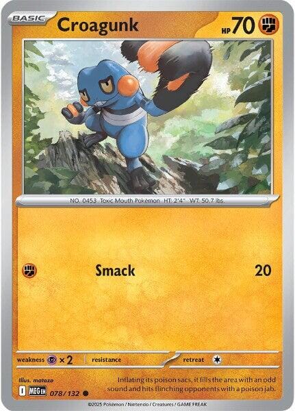 Croagunk (078/132) [Mega Evolution: Base Set] Pokemon Single Pokémon  | Multizone: Comics And Games