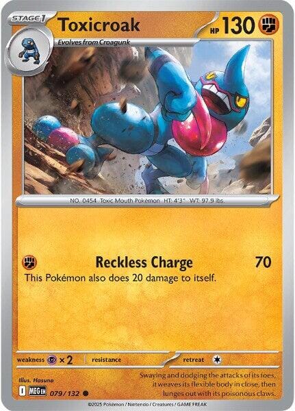 Toxicroak (079/132) [Mega Evolution: Base Set] Pokemon Single Pokémon  | Multizone: Comics And Games
