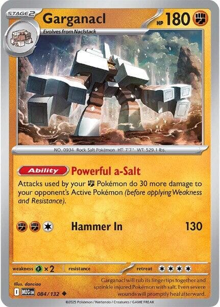 Garganacl (084/132) [Mega Evolution: Base Set] Pokemon Single Pokémon  | Multizone: Comics And Games