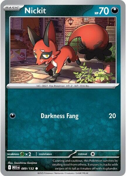 Nickit (089/132) [Mega Evolution: Base Set] Pokemon Single Pokémon  | Multizone: Comics And Games