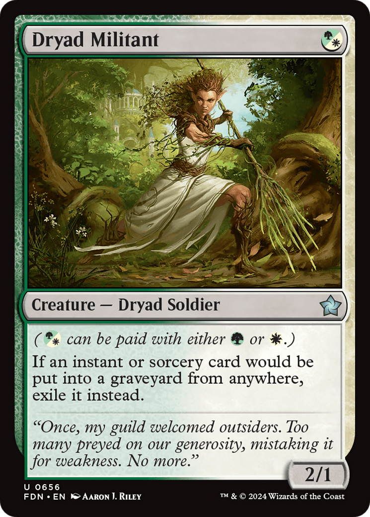 Dryad Militant [Foundations] MTG Single Magic: The Gathering  | Multizone: Comics And Games