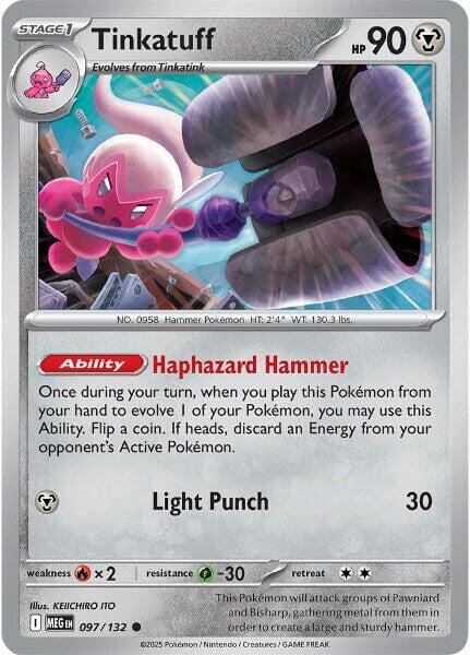 Tinkatuff (097/132) [Mega Evolution: Base Set] Pokemon Single Pokémon  | Multizone: Comics And Games