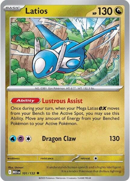 Latios (101/132) [Mega Evolution: Base Set] Pokemon Single Pokémon  | Multizone: Comics And Games