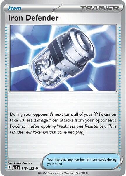 Iron Defender (118/132) [Mega Evolution: Base Set] Pokemon Single Pokémon  | Multizone: Comics And Games