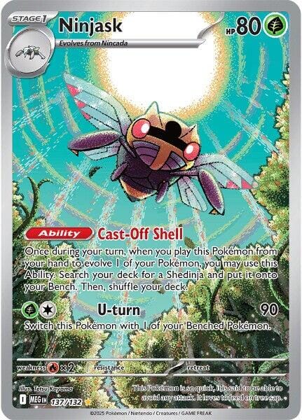 Ninjask (137/132) [Mega Evolution: Base Set] Pokemon Single Pokémon  | Multizone: Comics And Games