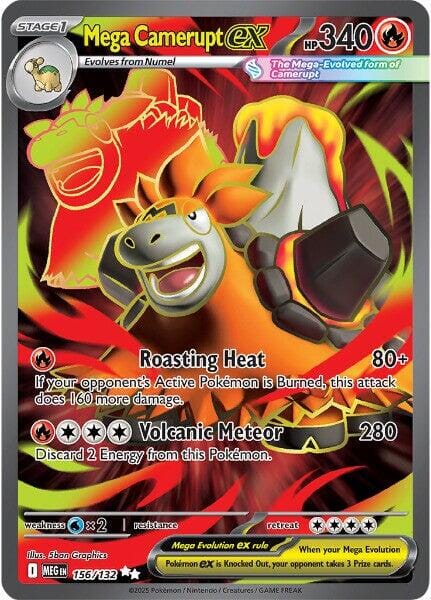 Mega Camerupt ex (156/132) [Mega Evolution: Base Set] Pokemon Single Pokémon  | Multizone: Comics And Games