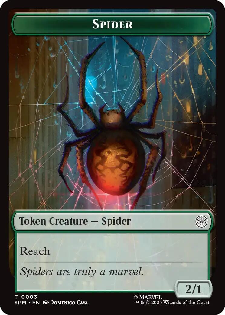 Spider // Food Double-Sided Token [Marvel's Spider-Man Tokens] MTG Single Magic: The Gathering  | Multizone: Comics And Games