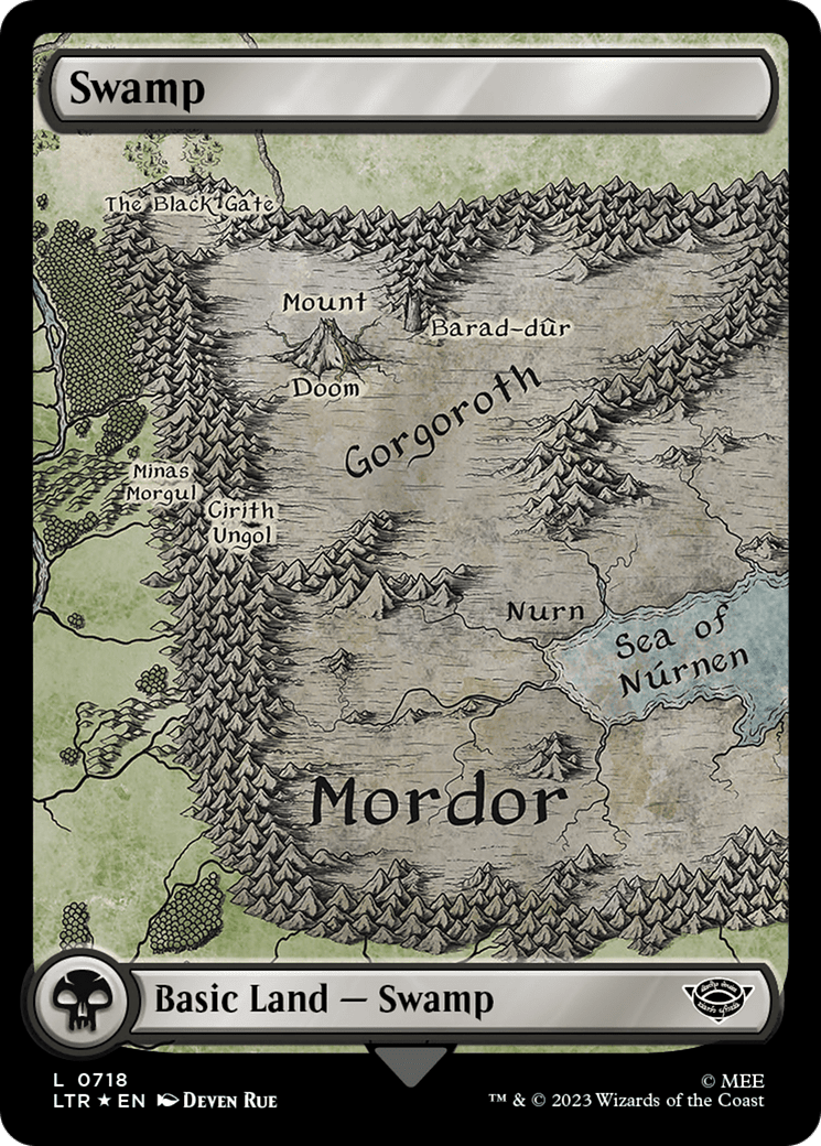 Swamp (0718) (Surge Foil) [The Lord of the Rings: Tales of Middle-Earth] MTG Single Magic: The Gathering  | Multizone: Comics And Games