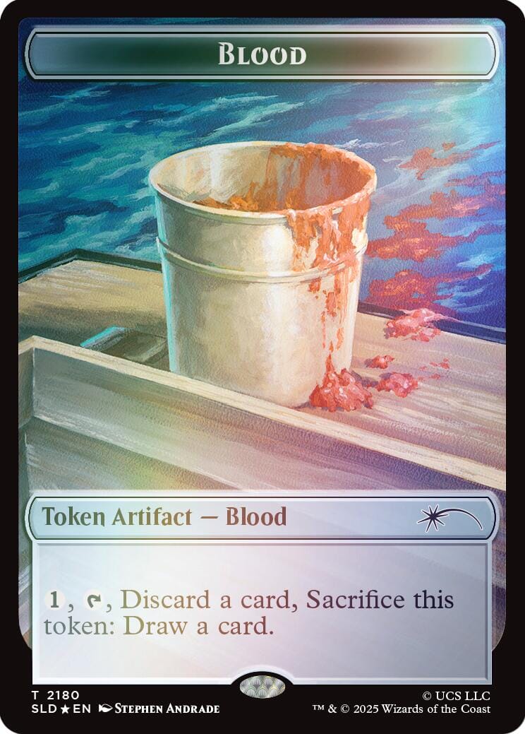 Blood Token (Rainbow Foil) [Secret Lair Drop Series] MTG Single Magic: The Gathering  | Multizone: Comics And Games