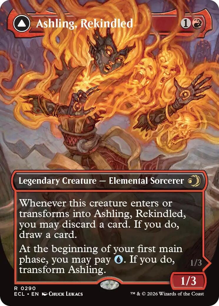 Ashling, Rekindled (Borderless) [Lorwyn Eclipsed] MTG Single Magic: The Gathering  | Multizone: Comics And Games