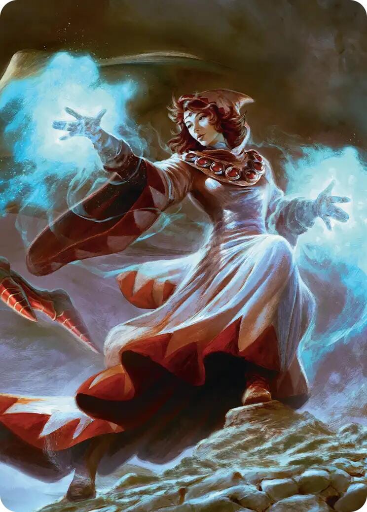 The Destined White Mage Scene Art Card [FINAL FANTASY Art Series] MTG Single Magic: The Gathering  | Multizone: Comics And Games