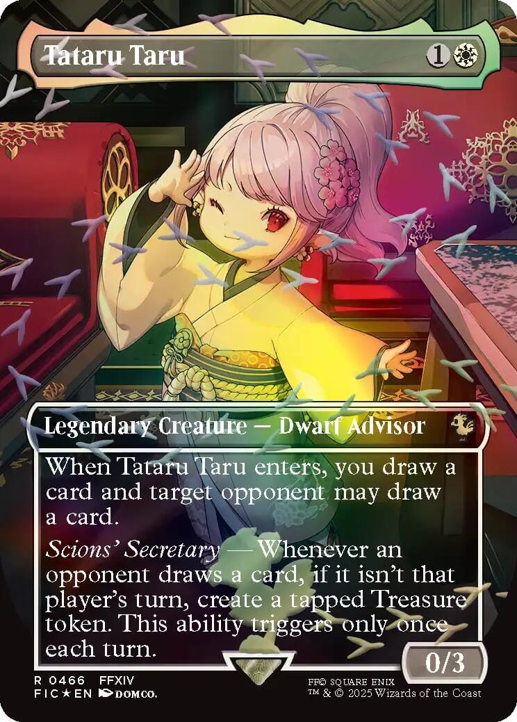 Tataru Taru (Borderless) (Chocobo Track Foil) [FINAL FANTASY Commander] MTG Single Magic: The Gathering  | Multizone: Comics And Games