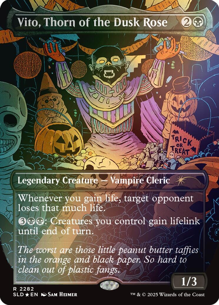 Vito, Thorn of the Dusk Rose (Rainbow Foil) [Secret Lair Drop Series] MTG Single Magic: The Gathering  | Multizone: Comics And Games