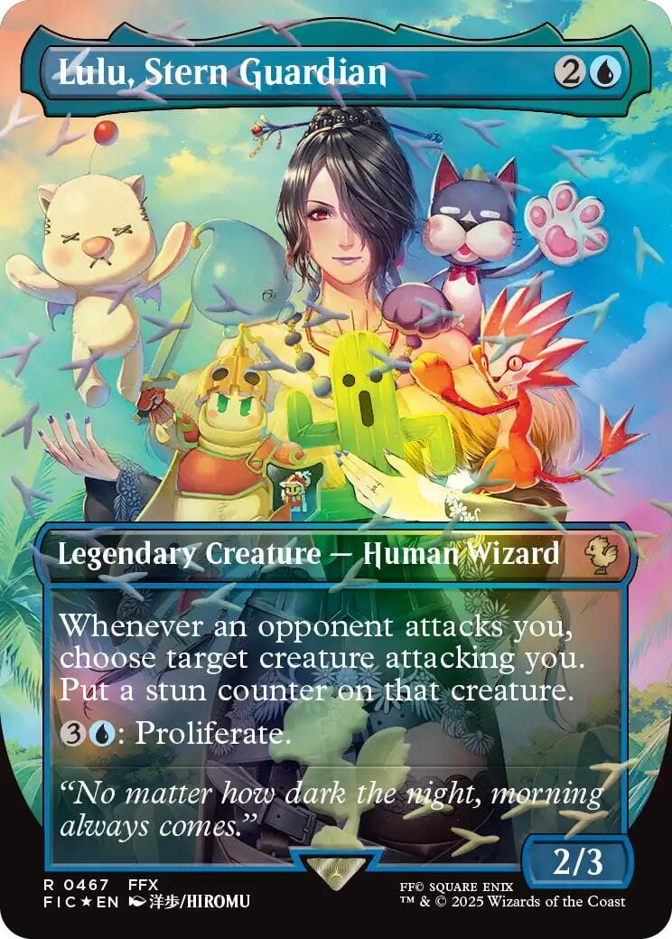 Lulu, Stern Guardian (Borderless) (Chocobo Track Foil) [FINAL FANTASY Commander] MTG Single Magic: The Gathering  | Multizone: Comics And Games