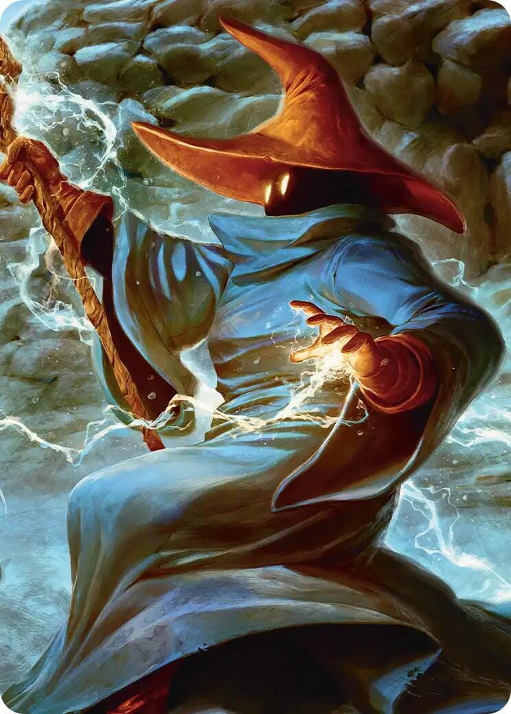 The Destined Black Mage Scene Art Card [FINAL FANTASY Art Series] MTG Single Magic: The Gathering  | Multizone: Comics And Games