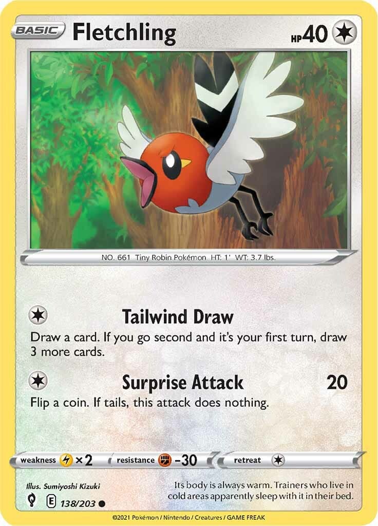 Fletchling (138/203) [Sword & Shield: Evolving Skies] Pokemon Single Pokémon  | Multizone: Comics And Games