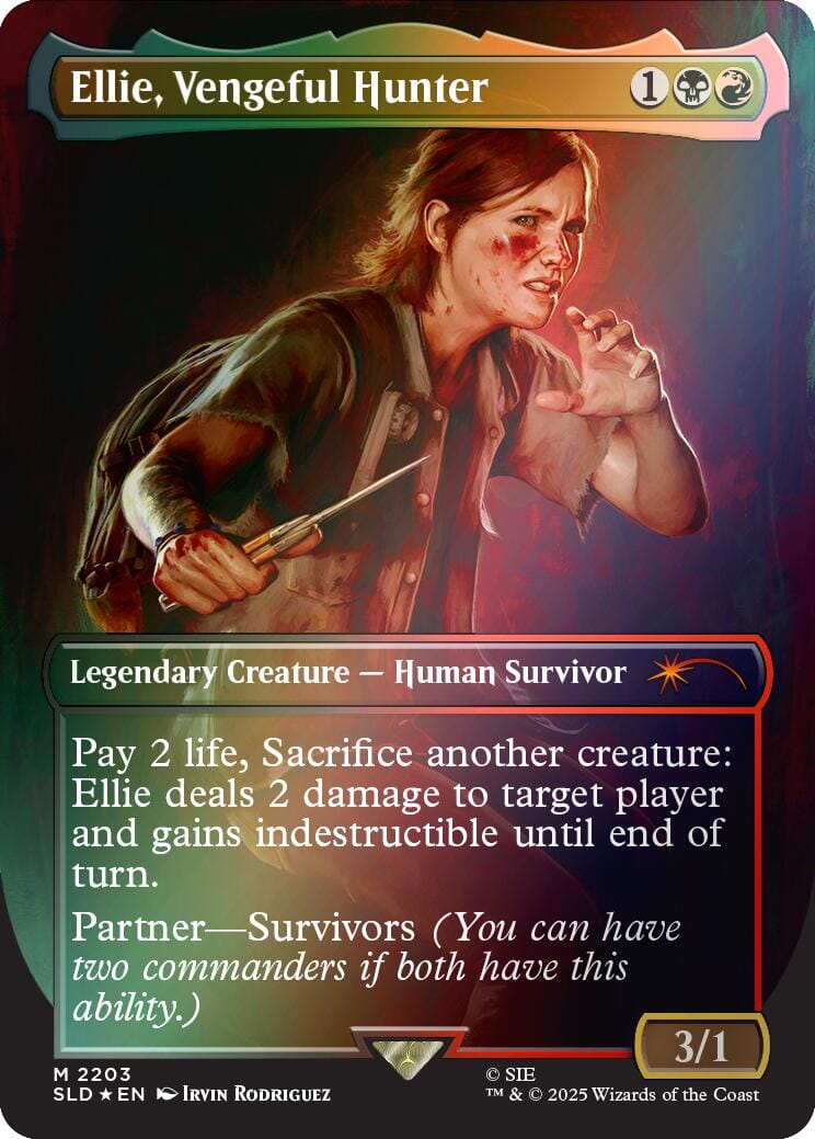 Ellie, Vengeful Hunter (Rainbow Foil) [Secret Lair Drop Series] MTG Single Magic: The Gathering  | Multizone: Comics And Games