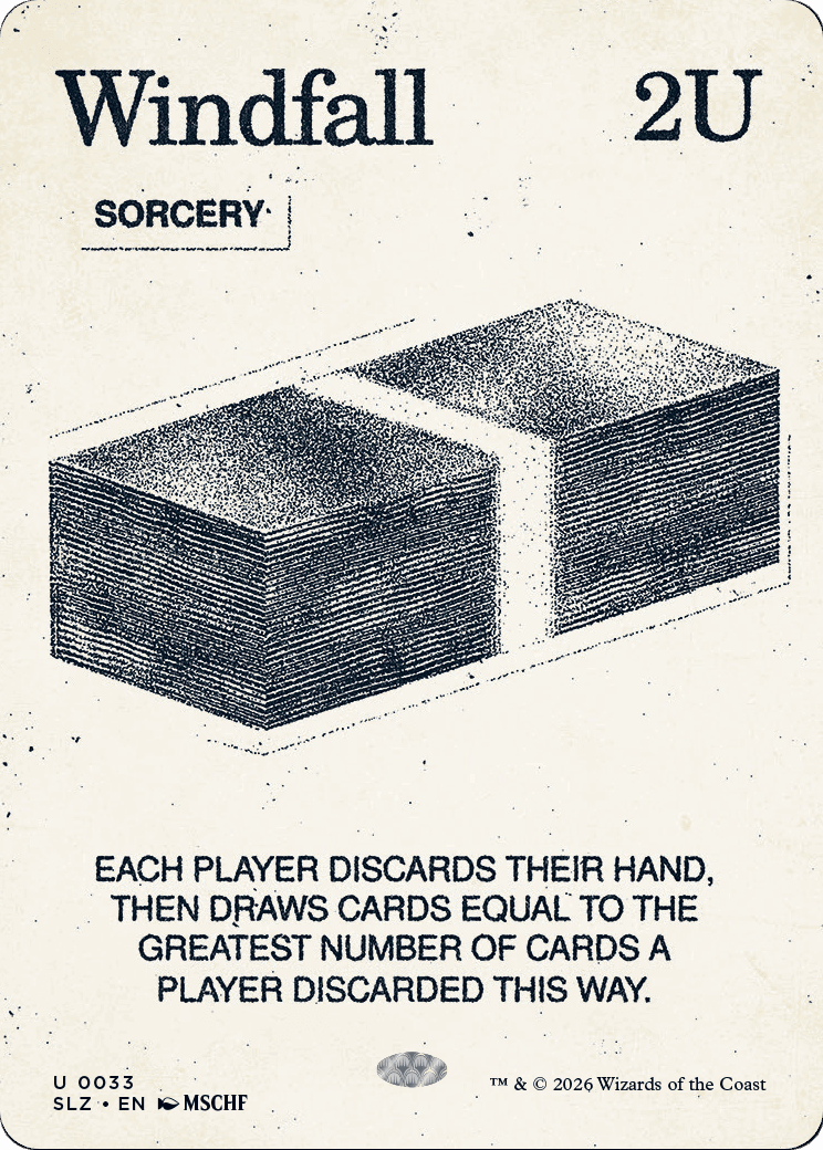 Windfall (0033) [Secret Lair x MSCHF: The Zeta Set] MTG Single Magic: The Gathering  | Multizone: Comics And Games