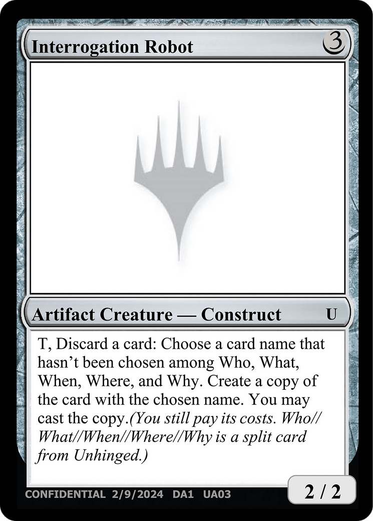 Interrogation Robot [Unknown Event] MTG Single Magic: The Gathering  | Multizone: Comics And Games
