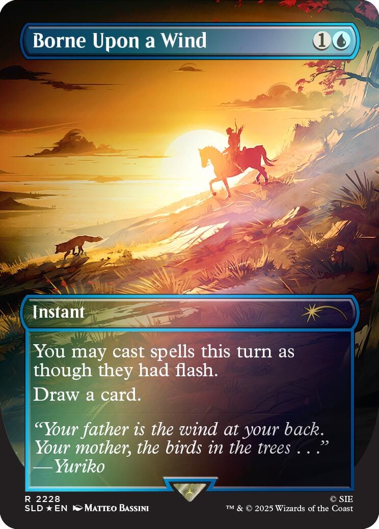 Borne Upon a Wind (Rainbow Foil) [Secret Lair Drop Series] MTG Single Magic: The Gathering  | Multizone: Comics And Games