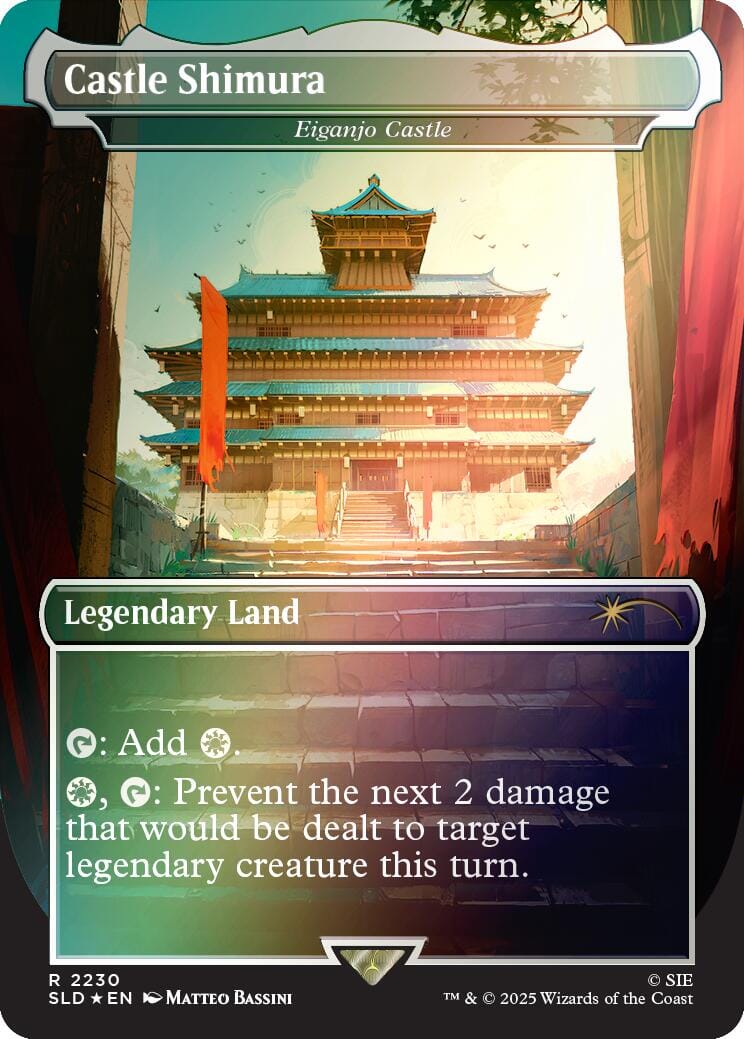 Castle Shimura - Eiganjo Castle (Rainbow Foil) [Secret Lair Drop Series] MTG Single Magic: The Gathering  | Multizone: Comics And Games