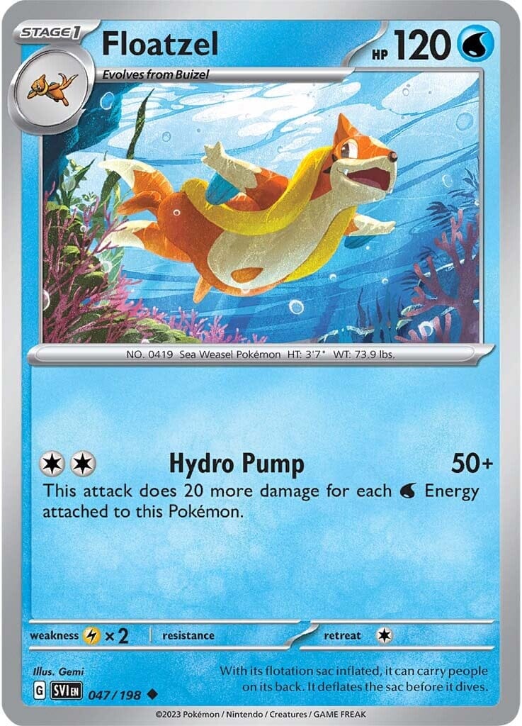 Floatzel (047/198) [Scarlet & Violet: Base Set] Pokemon Single Pokémon  | Multizone: Comics And Games