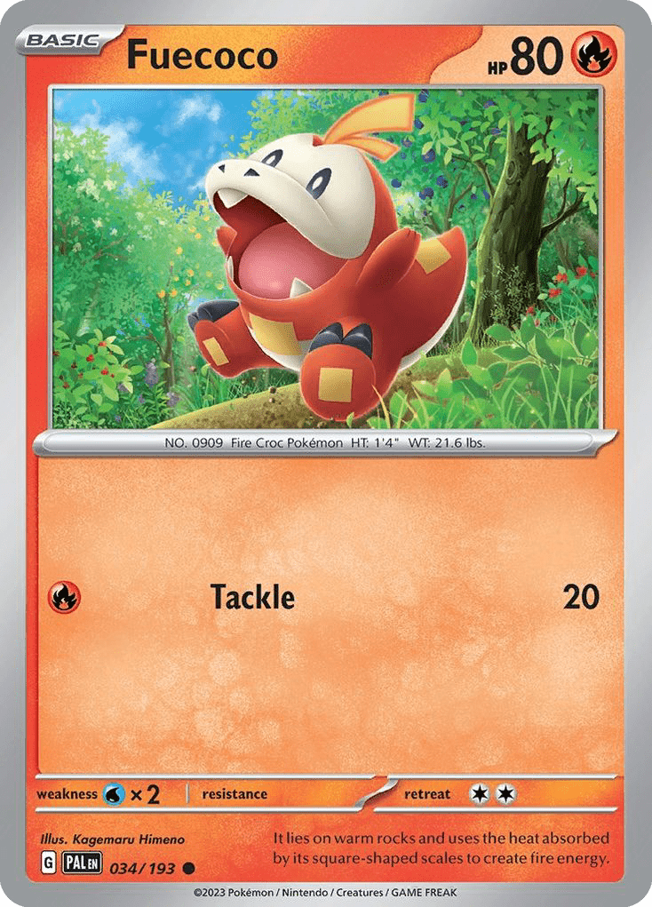 Fuecoco (034/193) (Theme Deck Exclusive) [Scarlet & Violet: Paldea Evolved] Pokemon Single Pokémon  | Multizone: Comics And Games