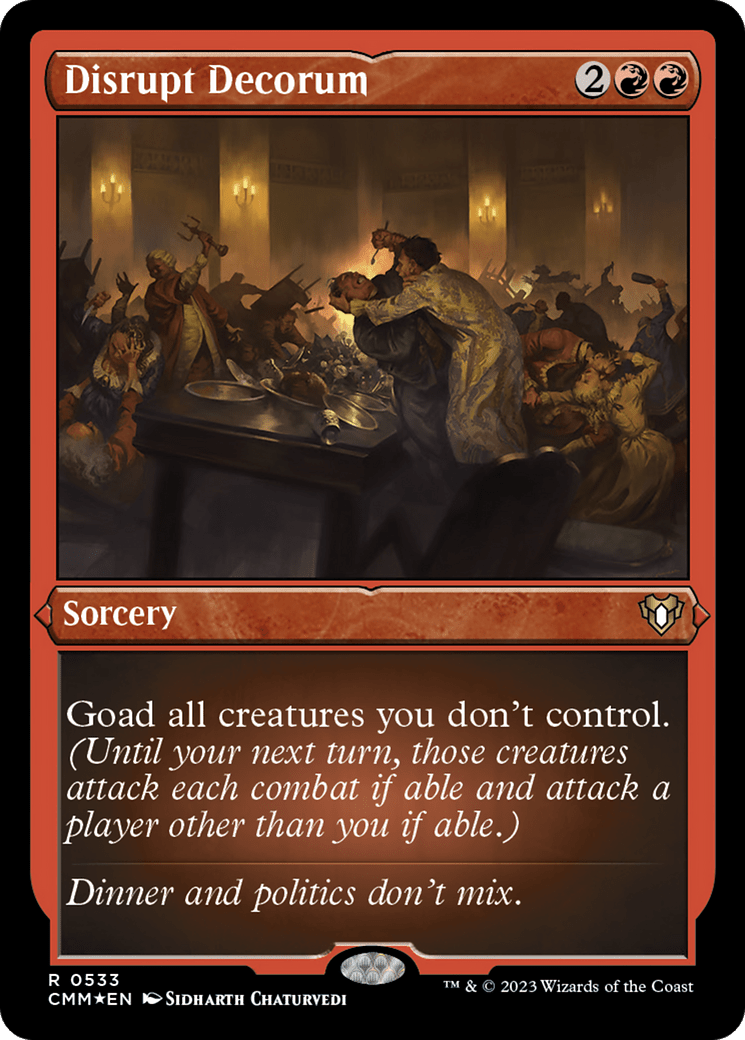 Disrupt Decorum (Foil Etched) [Commander Masters] MTG Single Magic: The Gathering  | Multizone: Comics And Games