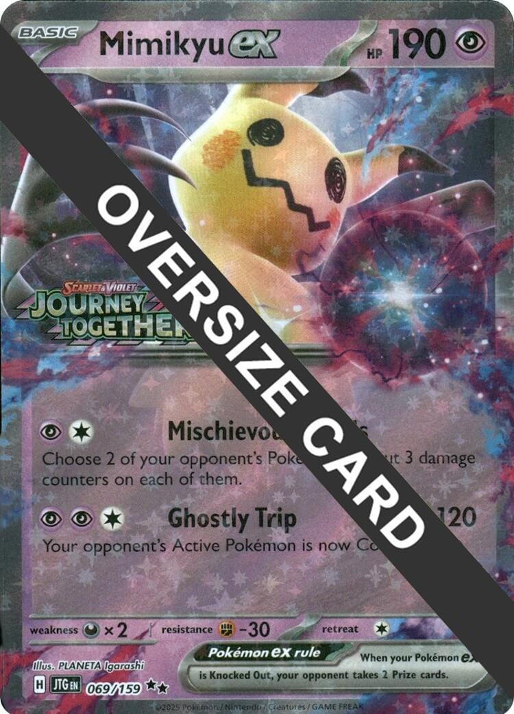 Mimikyu ex (069/159) (Journey Together Stamped) (Jumbo Card) [Miscellaneous Cards] Pokemon Single Pokémon  | Multizone: Comics And Games