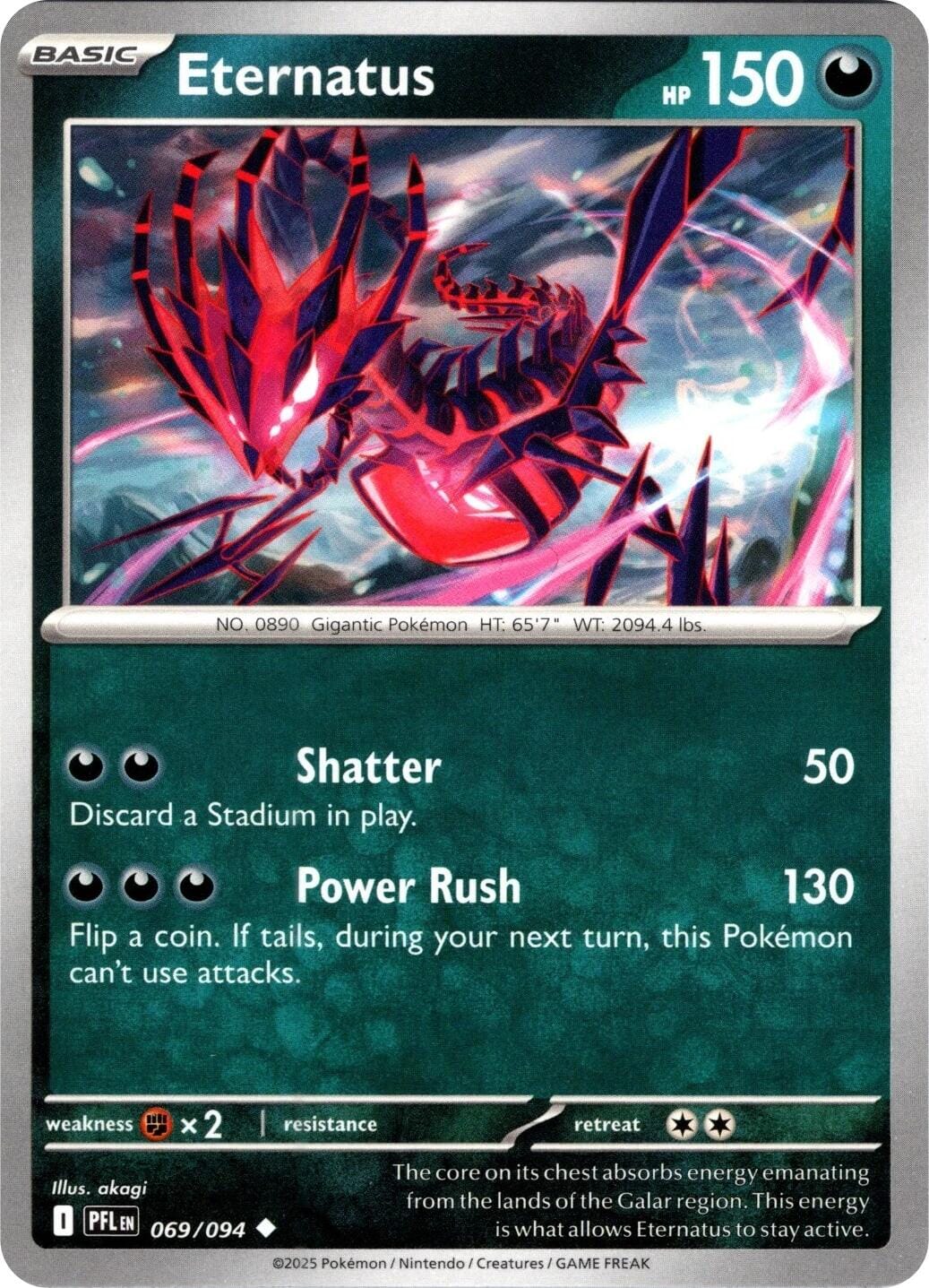 Eternatus (069/094) (Reverse Holo) [Mega Evolution: Phantasmal Flames] Pokemon Single Pokémon  | Multizone: Comics And Games