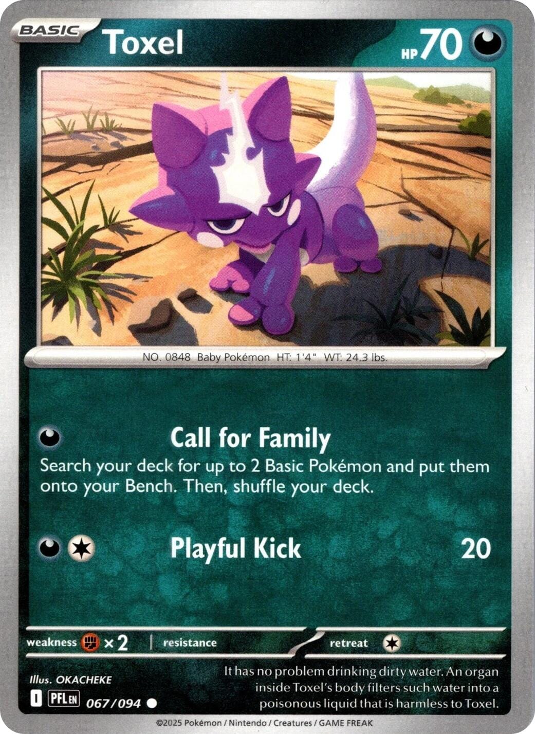 Toxel (067/094) (Reverse Holo) [Mega Evolution: Phantasmal Flames] Pokemon Single Pokémon  | Multizone: Comics And Games